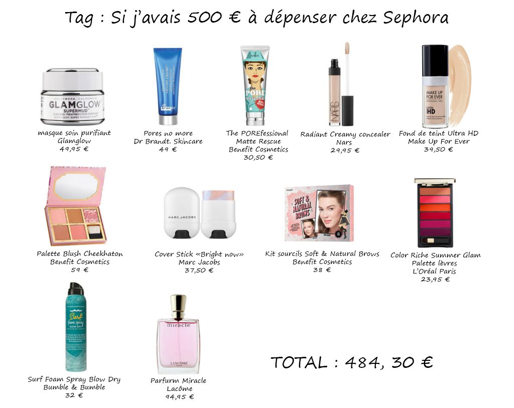 500 euros à dépenser chez Sephora