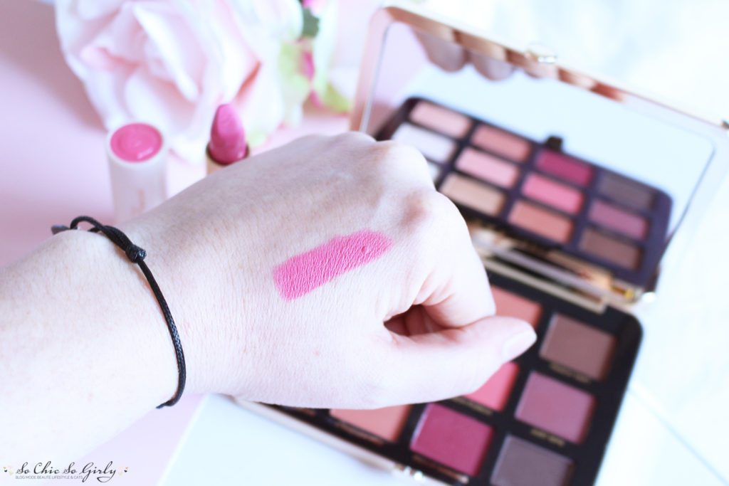 Peaches and Cream : swatch du rouge à lèvres