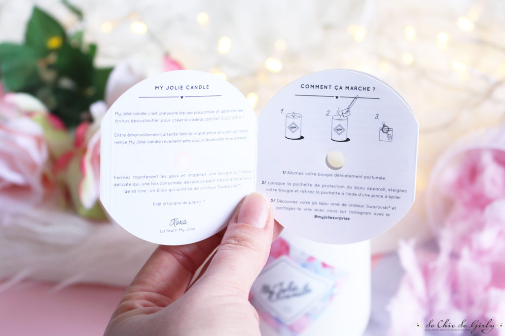 My Jolie Candle livret explicatif