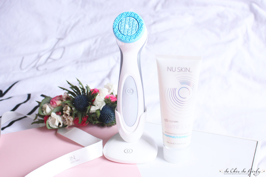 AgeLoc Lumispa de Nuskin sur son socle