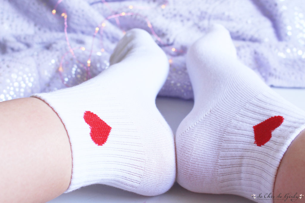 chaussettes cœur 