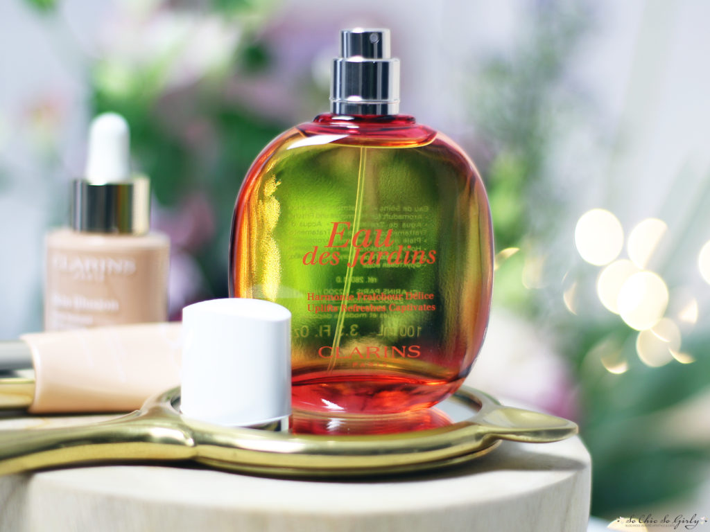 eau de soins "eau des jardins" de clarins